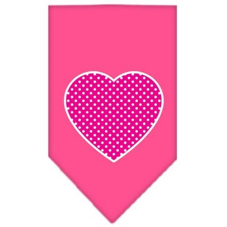 UNCONDITIONAL LOVE Pink Swiss Dot Heart Screen Print Bandana Bright Pink Large UN797467